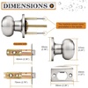 image:imageProbrico Brushed Nickel Passage Door Knobs Round Handles for Hall or Closet Knobs Keyless Hardware 5 PackBrushed Nickel