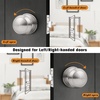 image:imageProbrico Brushed Nickel Passage Door Knobs Round Handles for Hall or Closet Knobs Keyless Hardware 5 PackBrushed Nickel