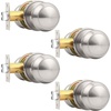 image:imageProbrico Brushed Nickel Passage Door Knobs Round Handles for Hall or Closet Knobs Keyless Hardware 5 PackBrushed Nickel