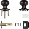 image:imageProbrico Brushed Nickel Passage Door Knobs Round Handles for Hall or Closet Knobs Keyless Hardware 5 PackOil Rubbed Bronze