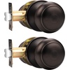 image:imageProbrico Brushed Nickel Passage Door Knobs Round Handles for Hall or Closet Knobs Keyless Hardware 5 PackOil Rubbed Bronze