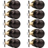 image:imageProbrico Brushed Nickel Passage Door Knobs Round Handles for Hall or Closet Knobs Keyless Hardware 5 PackOil Rubbed Bronze