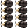 image:imageProbrico Brushed Nickel Passage Door Knobs Round Handles for Hall or Closet Knobs Keyless Hardware 5 PackOil Rubbed Bronze