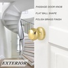 image:imageProbrico Brushed Nickel Passage Door Knobs Round Handles for Hall or Closet Knobs Keyless Hardware 5 PackPolished Brass