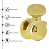 image:imageProbrico Brushed Nickel Passage Door Knobs Round Handles for Hall or Closet Knobs Keyless Hardware 5 PackPolished Brass