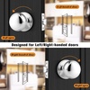 image:imageProbrico Brushed Nickel Passage Door Knobs Round Handles for Hall or Closet Knobs Keyless Hardware 5 PackPolished Chrome