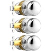 image:imageProbrico Brushed Nickel Passage Door Knobs Round Handles for Hall or Closet Knobs Keyless Hardware 5 PackPolished Chrome