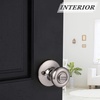 image:imageProbrico Brushed Nickel Privacy Door Knobs Interior Tulip Shape Door Handles Locks for Bedroom Bathroom Keyless Door Locksets 6 Pack