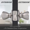 image:imageProbrico Brushed Nickel Privacy Door Knobs Interior Tulip Shape Door Handles Locks for Bedroom Bathroom Keyless Door Locksets 6 Pack