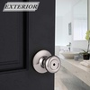 image:imageProbrico Brushed Nickel Privacy Door Knobs Interior Tulip Shape Door Handles Locks for Bedroom Bathroom Keyless Door Locksets 6 Pack