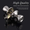 image:imageProbrico Brushed Nickel Privacy Door Knobs Interior Tulip Shape Door Handles Locks for Bedroom Bathroom Keyless Door Locksets 6 Pack