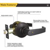 image:imageProbrico Classic Passage Door Lever Hall and Closet Handle Heavy Duty Oil Rubbed Bronze Door Lever for Left or Right Handing 2 Pack