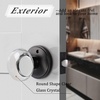 image:imageProbrico Clear Glass Crystal Door Knobs with Lock Heavy Duty Real Glass Privacy Door Handles Keyless Hardware for Interior BedBath with Black Round Rosette 5 Pack