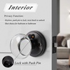 image:imageProbrico Clear Glass Crystal Door Knobs with Lock Heavy Duty Real Glass Privacy Door Handles Keyless Hardware for Interior BedBath with Black Round Rosette 5 Pack