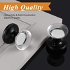 image:imageProbrico Clear Glass Crystal Door Knobs with Lock Heavy Duty Real Glass Privacy Door Handles Keyless Hardware for Interior BedBath with Black Round Rosette 5 Pack