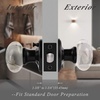 image:imageProbrico Clear Glass Crystal Door Knobs with Lock Heavy Duty Real Glass Privacy Door Handles Keyless Hardware for Interior BedBath with Black Round Rosette 5 Pack