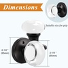 image:imageProbrico Clear Glass Crystal Door Knobs with Lock Heavy Duty Real Glass Privacy Door Handles Keyless Hardware for Interior BedBath with Black Round Rosette 5 Pack