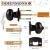 image:imageProbrico Colonial Keyed Entry Door Knob Oil Rubbed Bronze Entrance Door Lock Single Cylinder Keyed Door Lock for Interior ExteriorBlack