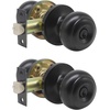 image:imageProbrico Colonial Keyed Entry Door Knob Oil Rubbed Bronze Entrance Door Lock Single Cylinder Keyed Door Lock for Interior ExteriorBlack