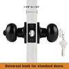 image:imageProbrico Colonial Keyed Entry Door Knob Oil Rubbed Bronze Entrance Door Lock Single Cylinder Keyed Door Lock for Interior ExteriorBlack