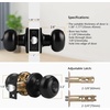 image:imageProbrico Colonial Keyed Entry Door Knob Oil Rubbed Bronze Entrance Door Lock Single Cylinder Keyed Door Lock for Interior ExteriorBlack
