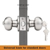 image:imageProbrico Colonial Keyed Entry Door Knob Oil Rubbed Bronze Entrance Door Lock Single Cylinder Keyed Door Lock for Interior ExteriorBrushed Nickel