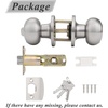 image:imageProbrico Colonial Keyed Entry Door Knob Oil Rubbed Bronze Entrance Door Lock Single Cylinder Keyed Door Lock for Interior ExteriorBrushed Nickel