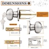 image:imageProbrico Colonial Keyed Entry Door Knob Oil Rubbed Bronze Entrance Door Lock Single Cylinder Keyed Door Lock for Interior ExteriorBrushed Nickel