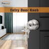 image:imageProbrico Colonial Keyed Entry Door Knob Oil Rubbed Bronze Entrance Door Lock Single Cylinder Keyed Door Lock for Interior ExteriorBrushed Nickel