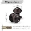 image:imageProbrico Colonial Keyed Entry Door Knob Oil Rubbed Bronze Entrance Door Lock Single Cylinder Keyed Door Lock for Interior ExteriorOil Rubbed Bronze