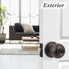 image:imageProbrico Colonial Keyed Entry Door Knob Oil Rubbed Bronze Entrance Door Lock Single Cylinder Keyed Door Lock for Interior ExteriorOil Rubbed Bronze