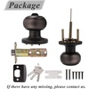image:imageProbrico Colonial Keyed Entry Door Knob Oil Rubbed Bronze Entrance Door Lock Single Cylinder Keyed Door Lock for Interior ExteriorOil Rubbed Bronze
