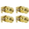 image:imageProbrico Colonial Keyed Entry Door Knob Oil Rubbed Bronze Entrance Door Lock Single Cylinder Keyed Door Lock for Interior ExteriorPolished Brass