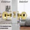 image:imageProbrico Colonial Keyed Entry Door Knob Oil Rubbed Bronze Entrance Door Lock Single Cylinder Keyed Door Lock for Interior ExteriorPolished Brass