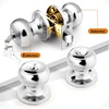 image:imageProbrico Colonial Keyed Entry Door Knob Oil Rubbed Bronze Entrance Door Lock Single Cylinder Keyed Door Lock for Interior ExteriorPolished Chrome