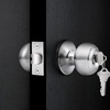 image:imageProbrico Colonial Keyed Entry Door Knob Oil Rubbed Bronze Entrance Door Lock Single Cylinder Keyed Door Lock for Interior ExteriorPolished Chrome