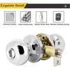 image:imageProbrico Colonial Keyed Entry Door Knob Oil Rubbed Bronze Entrance Door Lock Single Cylinder Keyed Door Lock for Interior ExteriorPolished Chrome