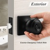 image:imageProbrico Colonial Privacy Door Knobs with Square Rosette Black Interior BathBed Door Locks 10 PackBlack