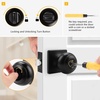 image:imageProbrico Colonial Privacy Door Knobs with Square Rosette Black Interior BathBed Door Locks 10 PackBlack
