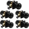 image:imageProbrico Colonial Privacy Door Knobs with Square Rosette Black Interior BathBed Door Locks 10 PackBlack