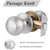 image:imageProbrico Colonial Style Passage Door Knobs Brushed Nickel Door Handle for HallCloset Door