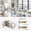 image:imageProbrico Colonial Style Passage Door Knobs Brushed Nickel Door Handle for HallCloset Door