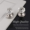 image:imageProbrico Diamond Crystal Door Knobs for Hall Closet Interior Keyless NonLocking Glass Passage Knobs Brushed Nickel Round Rosette 2 Pack
