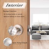 image:imageProbrico Diamond Crystal Door Knobs for Hall Closet Interior Keyless NonLocking Glass Passage Knobs Brushed Nickel Round Rosette 2 Pack