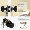 image:imageProbrico Door Knobs Interior Passage Door Knobs in Oil Rubbed Bronze FinishBall Shape Door Hardware for Hallway or Closet1 PackBlack