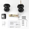 image:imageProbrico Door Knobs Interior Passage Door Knobs in Oil Rubbed Bronze FinishBall Shape Door Hardware for Hallway or Closet1 PackBlack