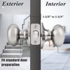 image:imageProbrico Door Knobs Interior Passage Door Knobs in Oil Rubbed Bronze FinishBall Shape Door Hardware for Hallway or Closet1 PackBrushed Nickel