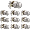 image:imageProbrico Door Knobs Interior Passage Door Knobs in Oil Rubbed Bronze FinishBall Shape Door Hardware for Hallway or Closet1 PackBrushed Nickel