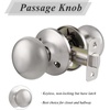 image:imageProbrico Door Knobs Interior Passage Door Knobs in Oil Rubbed Bronze FinishBall Shape Door Hardware for Hallway or Closet1 PackBrushed Nickel