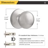 image:imageProbrico Door Knobs Interior Passage Door Knobs in Oil Rubbed Bronze FinishBall Shape Door Hardware for Hallway or Closet1 PackBrushed Nickel